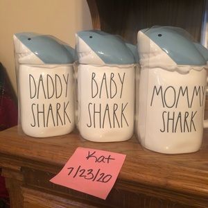 Rae Dunn shark mugs